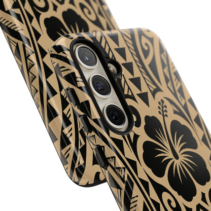 Polynesian Tribal Hawaiin Hibiscus Phone Case for iPhone Samsung Galaxy