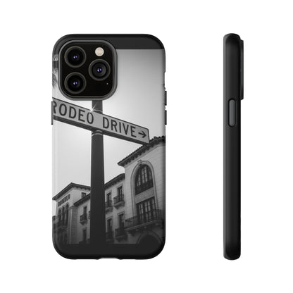Rodeo Drive Phone Case | Los Angeles Aesthetic Black & White Photography | Luxury LA Street Tough Case for iPhone & Samsung