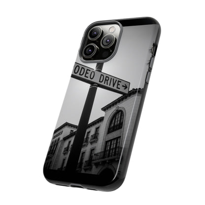 Rodeo Drive Phone Case | Los Angeles Aesthetic Black & White Photography | Luxury LA Street Tough Case for iPhone & Samsung