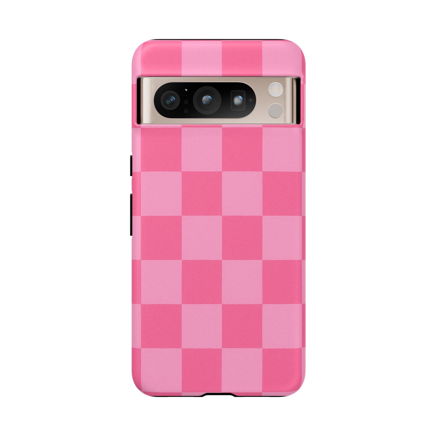 Pink Checkerboard Phone Case | Cute Aesthetic Checkered iPhone & Samsung Tough Case