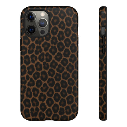 Brown Leopard Print Phone Case | Classic Animal Print Aesthetic Tough Protective Case