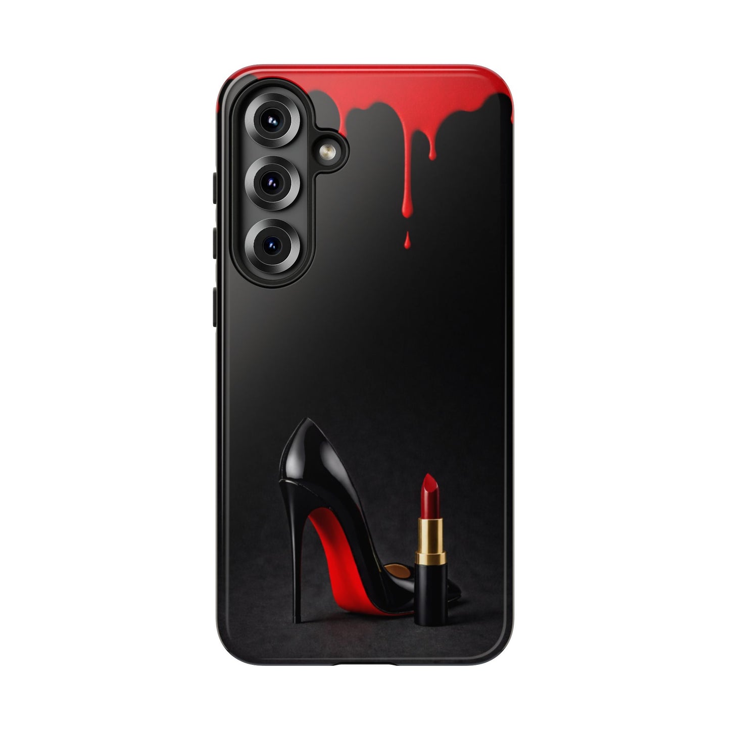 Dark Feminine Red Drip Phone Case – Gothic Glam Tough Cover