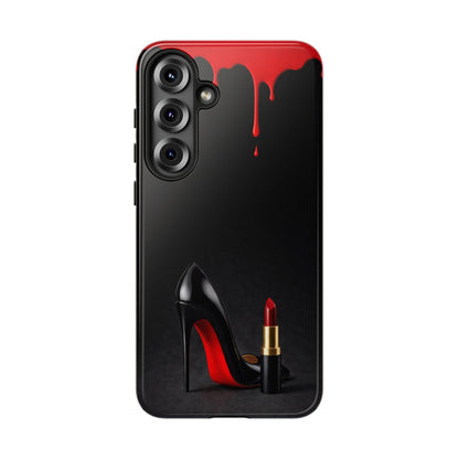 Dark Feminine Red Drip Phone Case – Gothic Glam Tough Cover