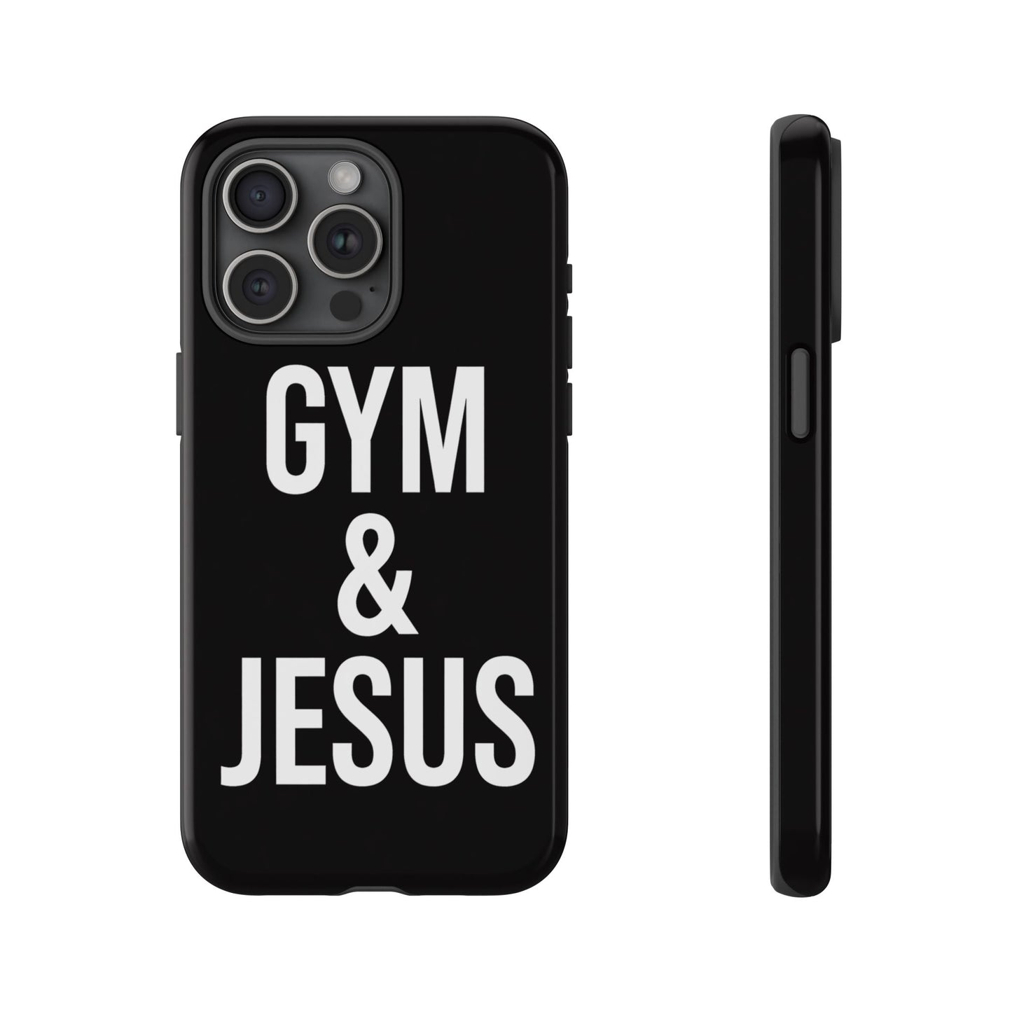 Gym & Jesus Phone Case Christian Faith Workout Gym Motivation Case