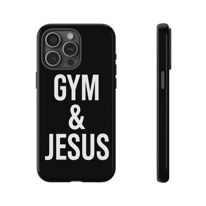 Gym & Jesus Phone Case Christian Faith Workout Gym Motivation Case