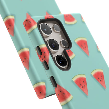 Watermelon Phone Case – Pastel Blue Summer Fruit Tough Case (iPhone, Samsung, Pixel)