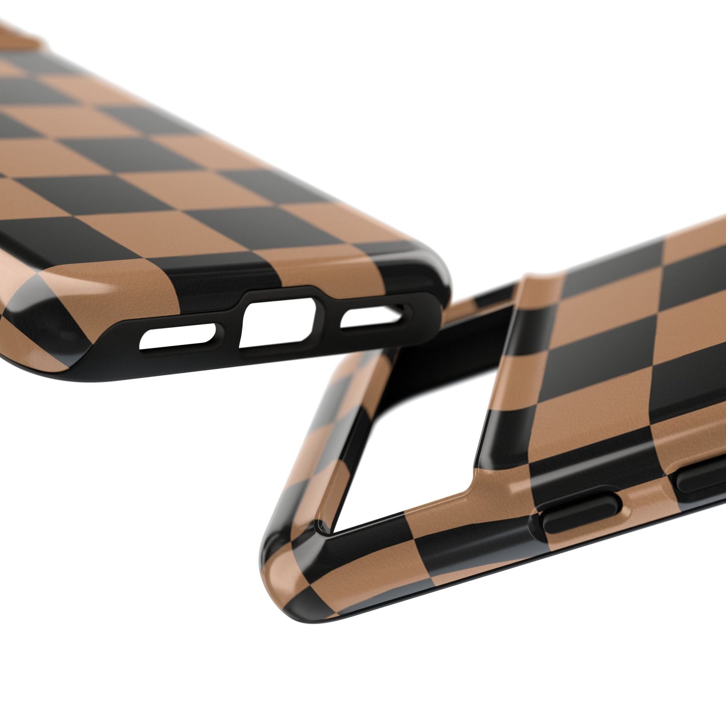 Brown Checkerboard Phone Case | Aesthetic Tough Protective Case