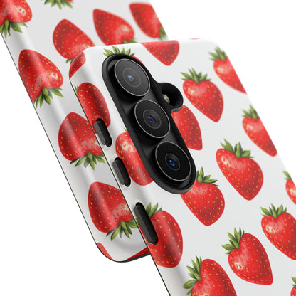 Cute Strawberry Phone Case – Aesthetic Fruit Pattern Protective Cover for Iphone, Samsung Galaxy and Pixel