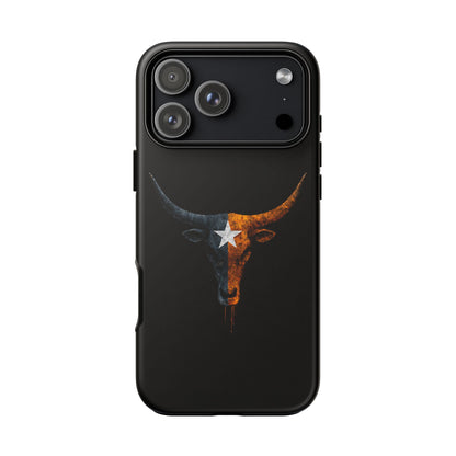 Texas Longhorn Skull Phone Case Western Cowboy Bull iPhone Samsung Cover