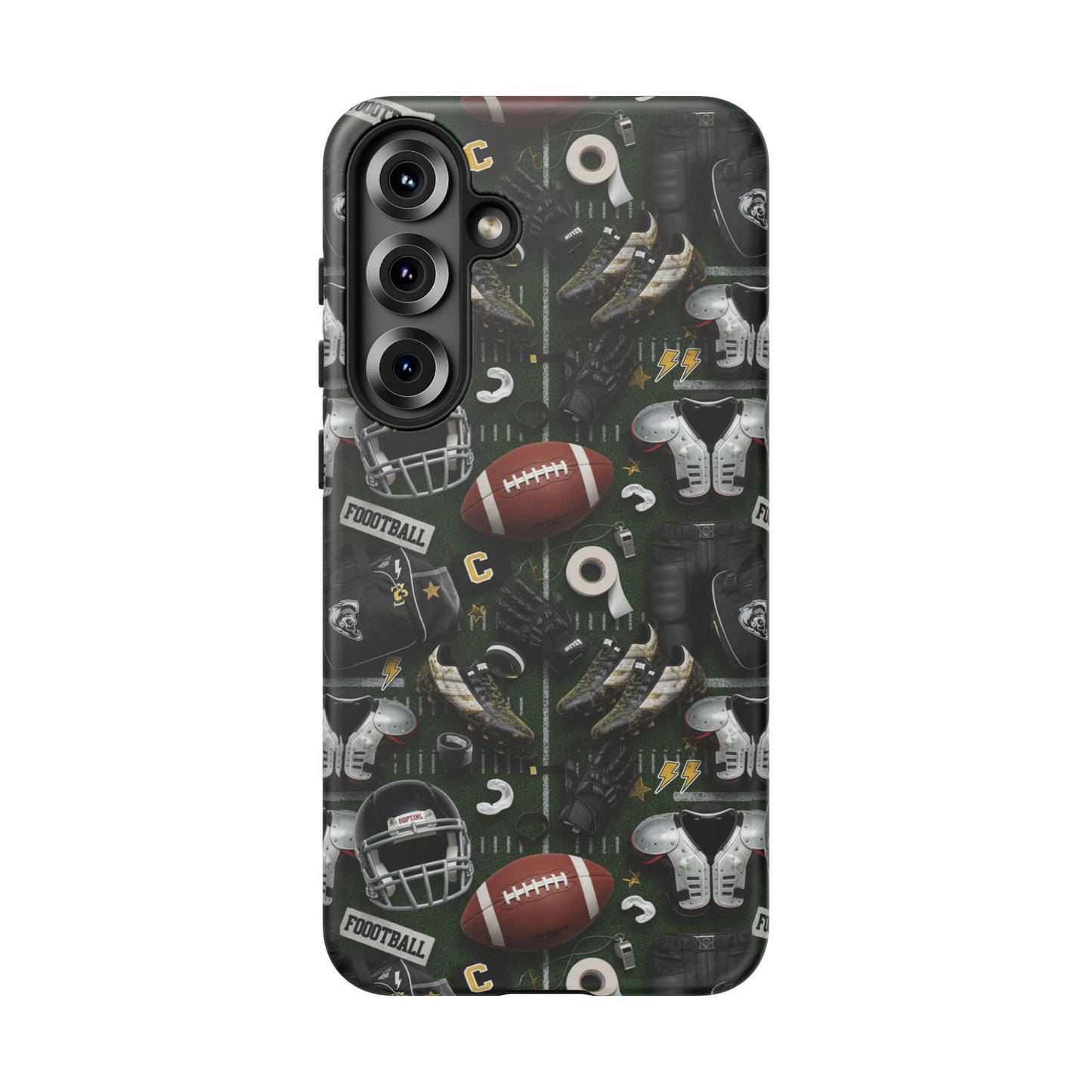 Football Pattern Phone Case – Sports Fan Tough Protective Game Day Case