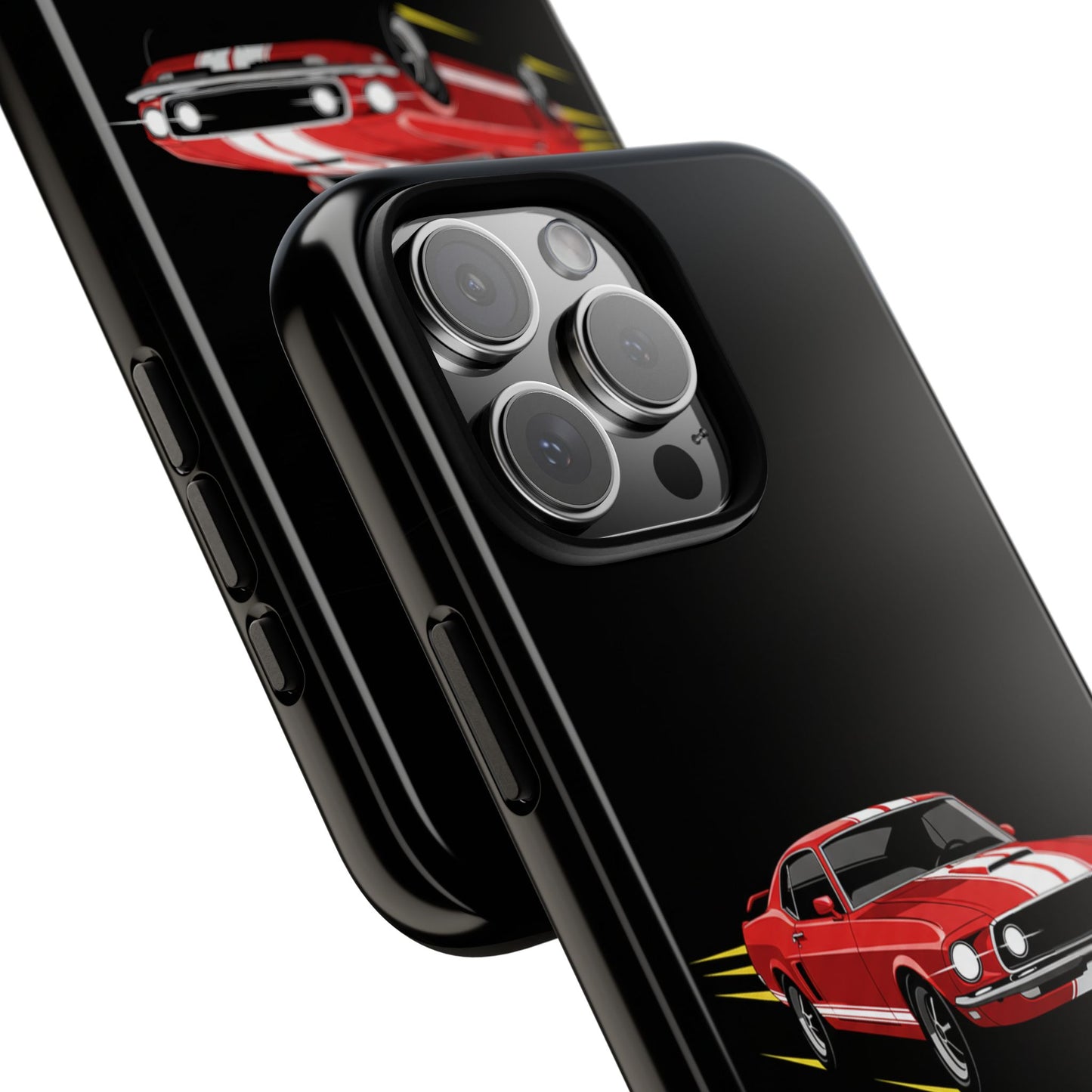 Red Muscle Car Phone Case – Classic Car Racing Tough Protective Case