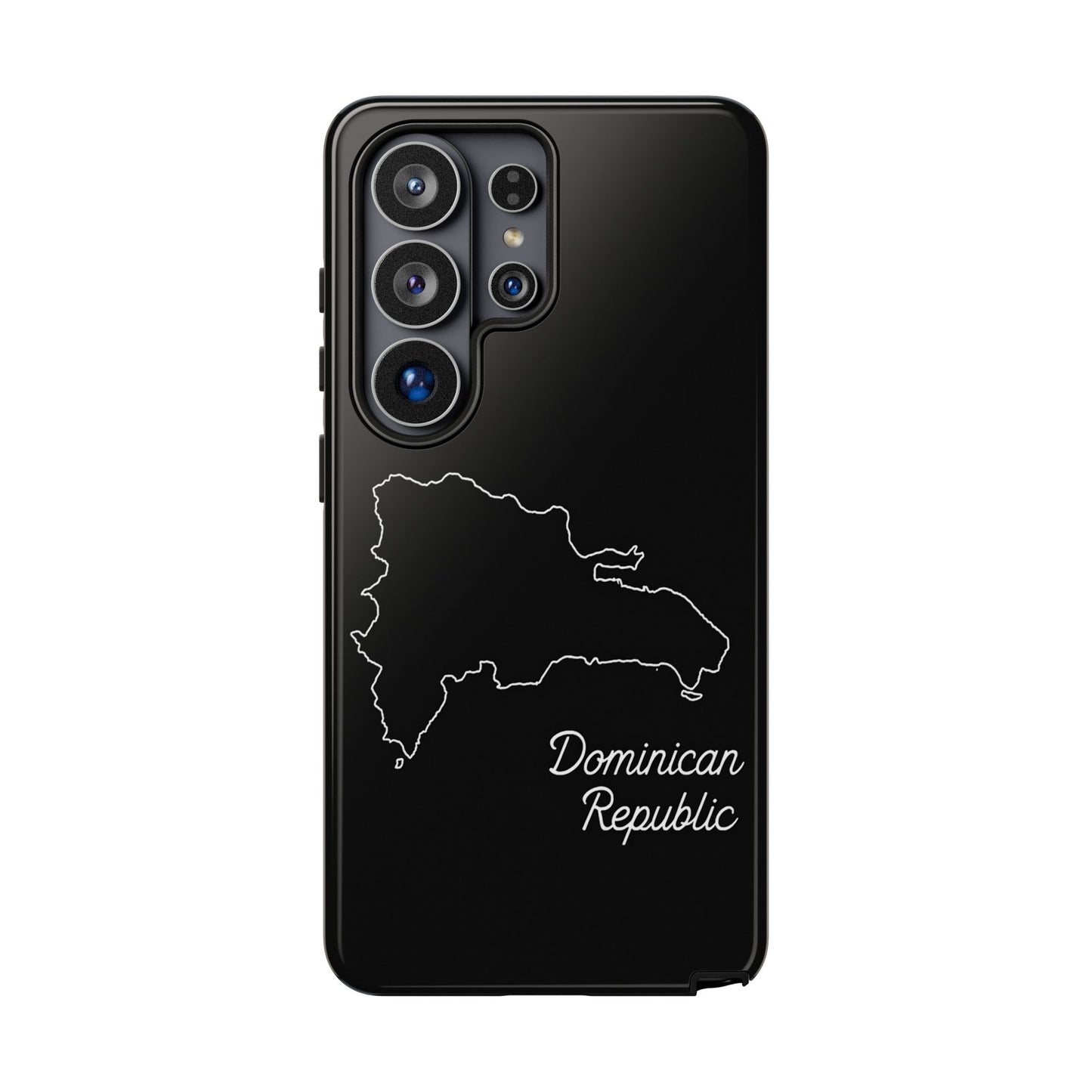 Dominican Republic Outline Phone Case – Minimal Country Map Tough Case (iPhone, Samsung, Pixel)