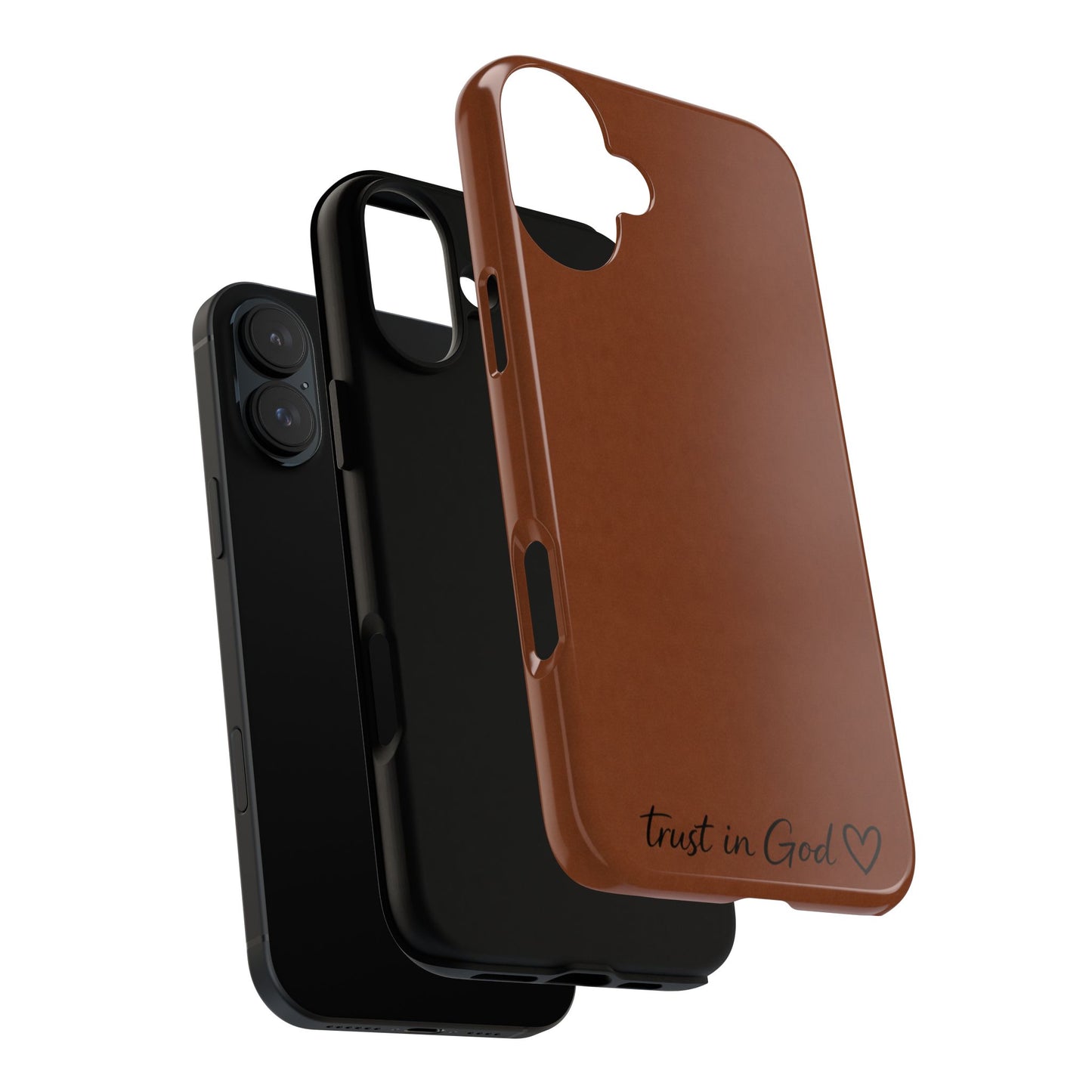 Trust in God Phone Case – Brown Christian Tough Cover