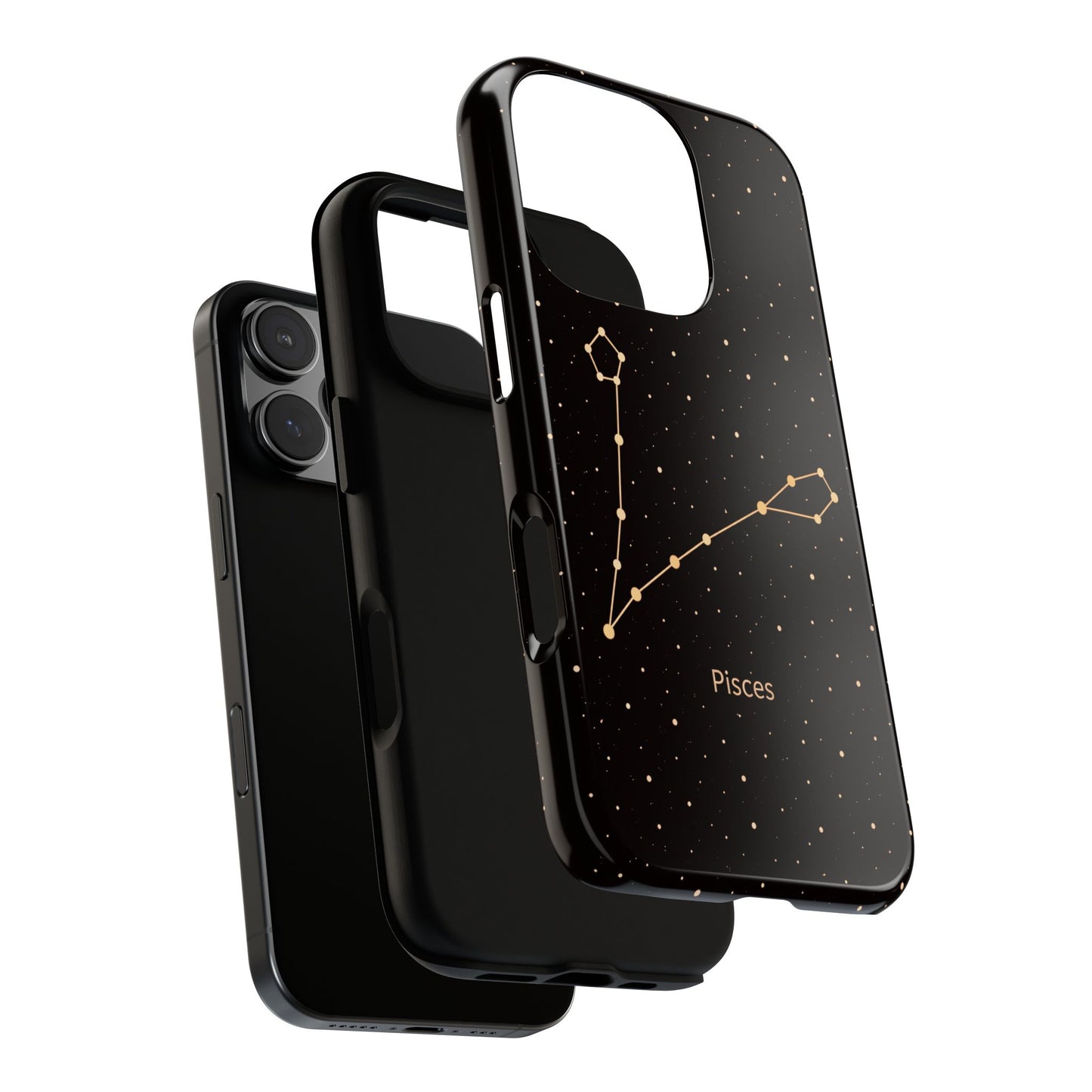 Pisces Zodiac Constellation Phone Case – Luxe Gold Celestial Cover