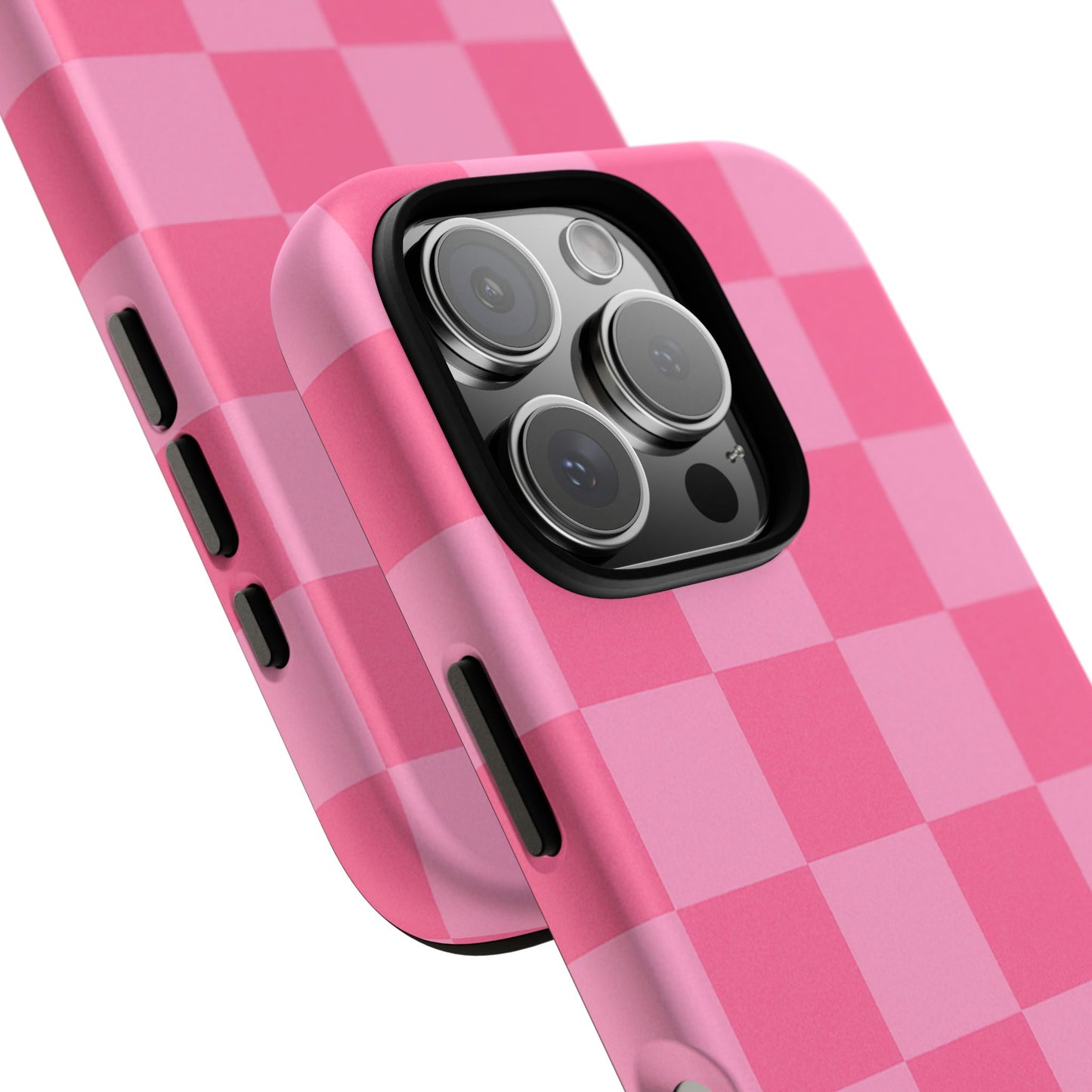 Pink Checkerboard Phone Case | Cute Aesthetic Checkered iPhone & Samsung Tough Case