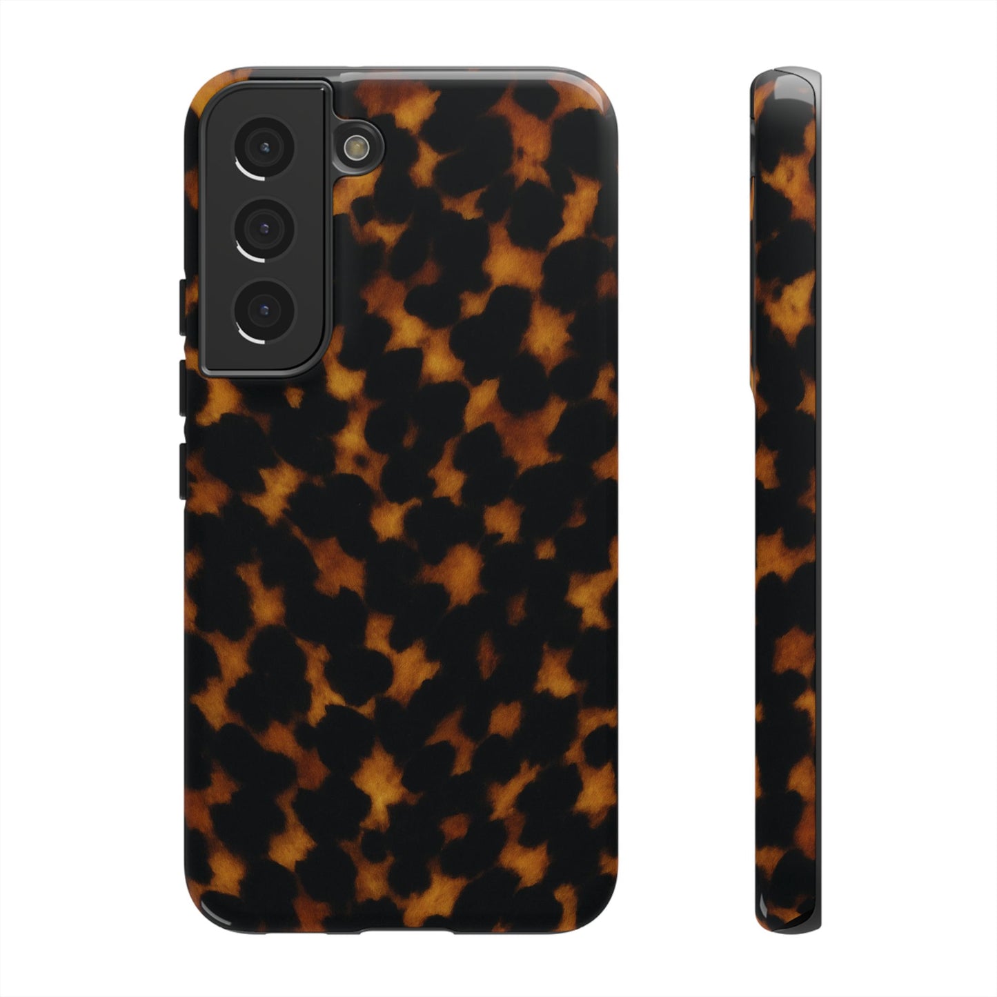 Tortoiseshell Pattern Tough Phone Case | Classic Leopard-Style Protective Cover