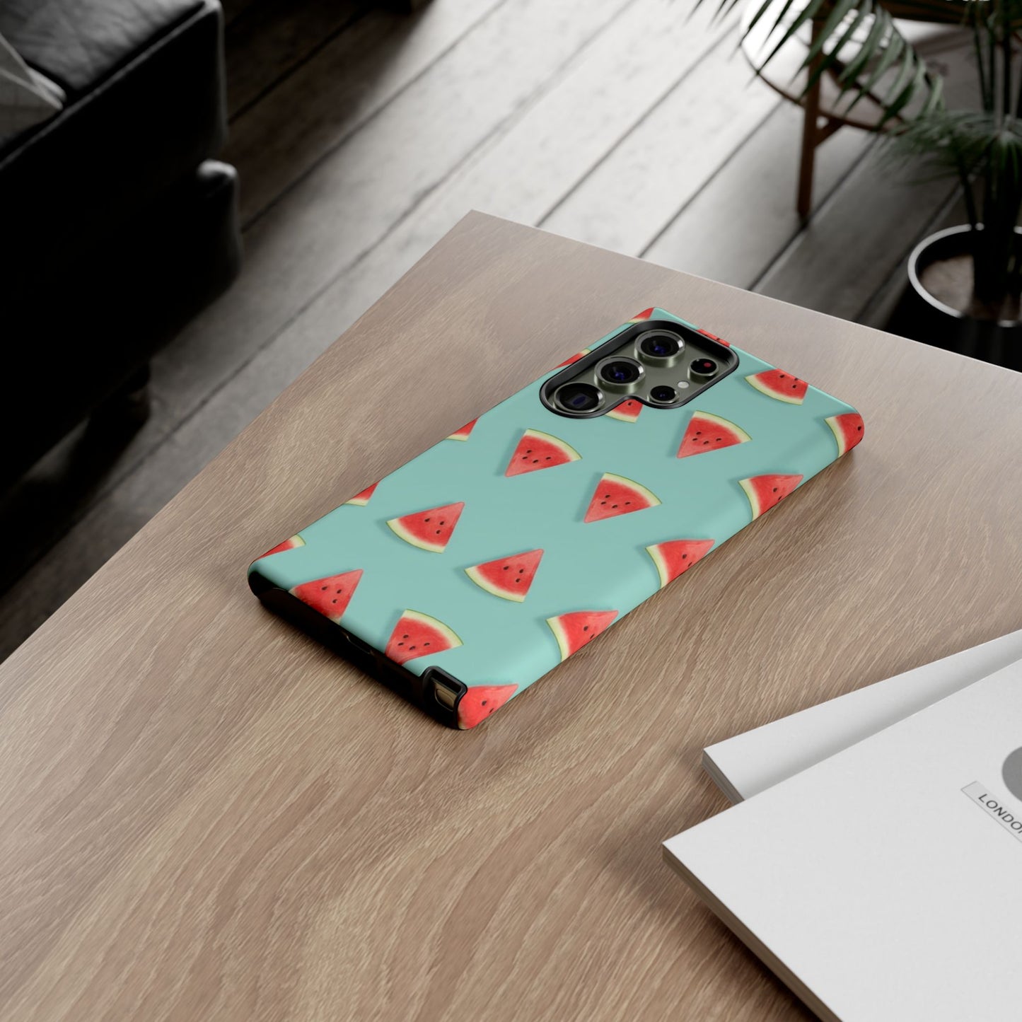 Watermelon Phone Case – Pastel Blue Summer Fruit Tough Case (iPhone, Samsung, Pixel)