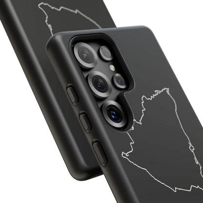 Nicaragua Outline Phone Case – Minimal Country Map Tough Case (iPhone, Samsung, Pixel)