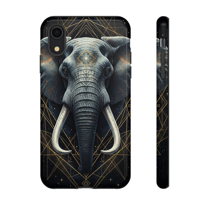Elephant Mandala Phone Case | Minimal Gold Accent Tough Case