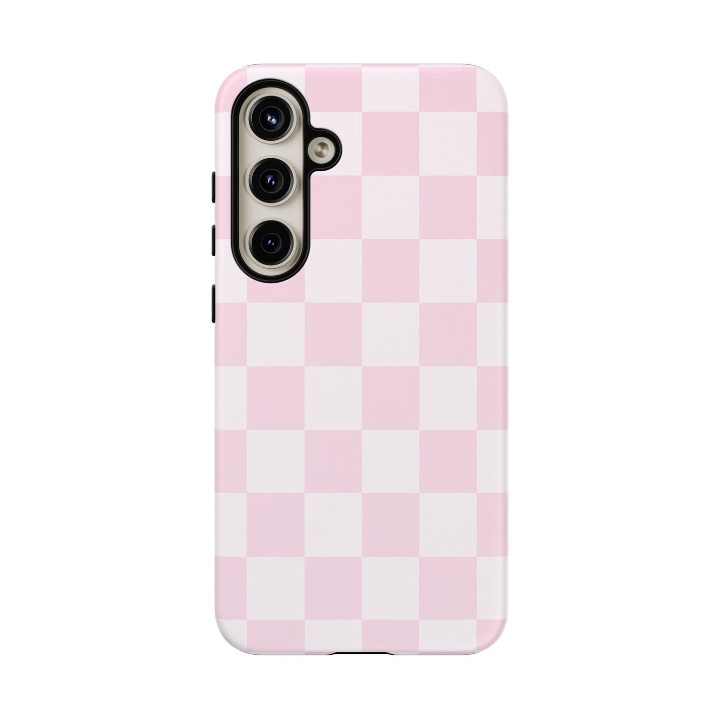 Pink Checkerboard Phone Case | Aesthetic Tough Protective Case