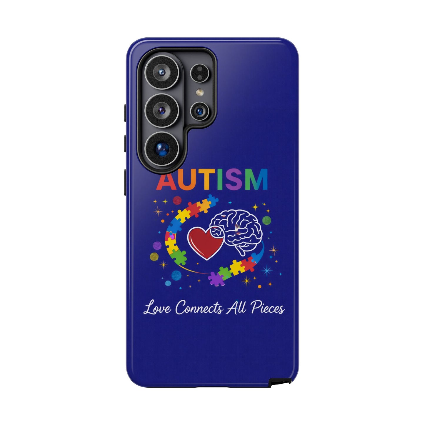 Autism Awareness Tough Case – "Love Connects All Pieces" Phone Case for Iphone, Samsung Galaxy and Pixel