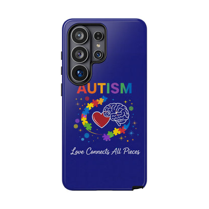 Autism Awareness Tough Case – "Love Connects All Pieces" Phone Case for Iphone, Samsung Galaxy and Pixel
