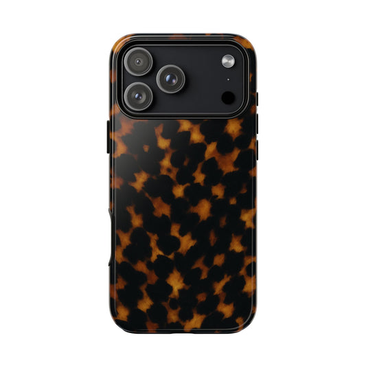 Tortoiseshell Phone Case – Brown Leopard Pattern Luxury Tough Protective Case