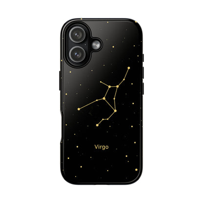 Virgo Zodiac Constellation Phone Case – Luxe Gold Celestial Cover
