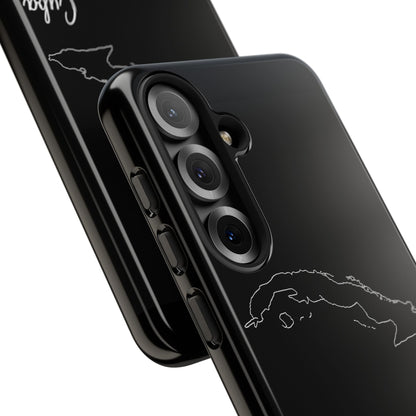 Cuba Outline Phone Case – Minimal Country Map Tough Case (iPhone, Samsung, Pixel)