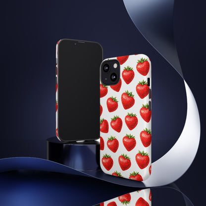 Cute Strawberry Phone Case – Aesthetic Fruit Pattern Protective Cover for Iphone, Samsung Galaxy and Pixel