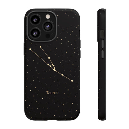 Taurus Zodiac Constellation Phone Case – Luxe Gold Celestial Cover