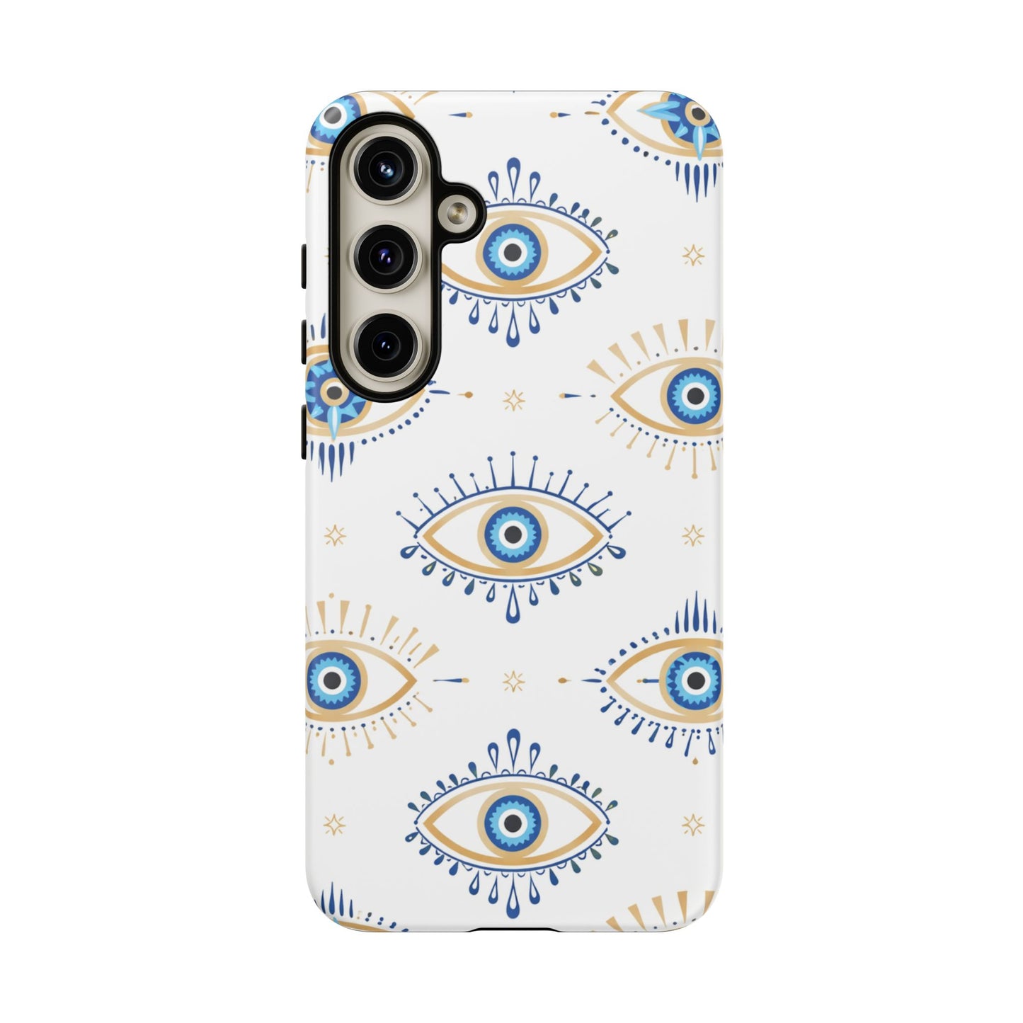 Blue Evil Eye Phone Case – Protective Slim Shockproof Cover for Iphone, Samsung Galaxy and Pixel