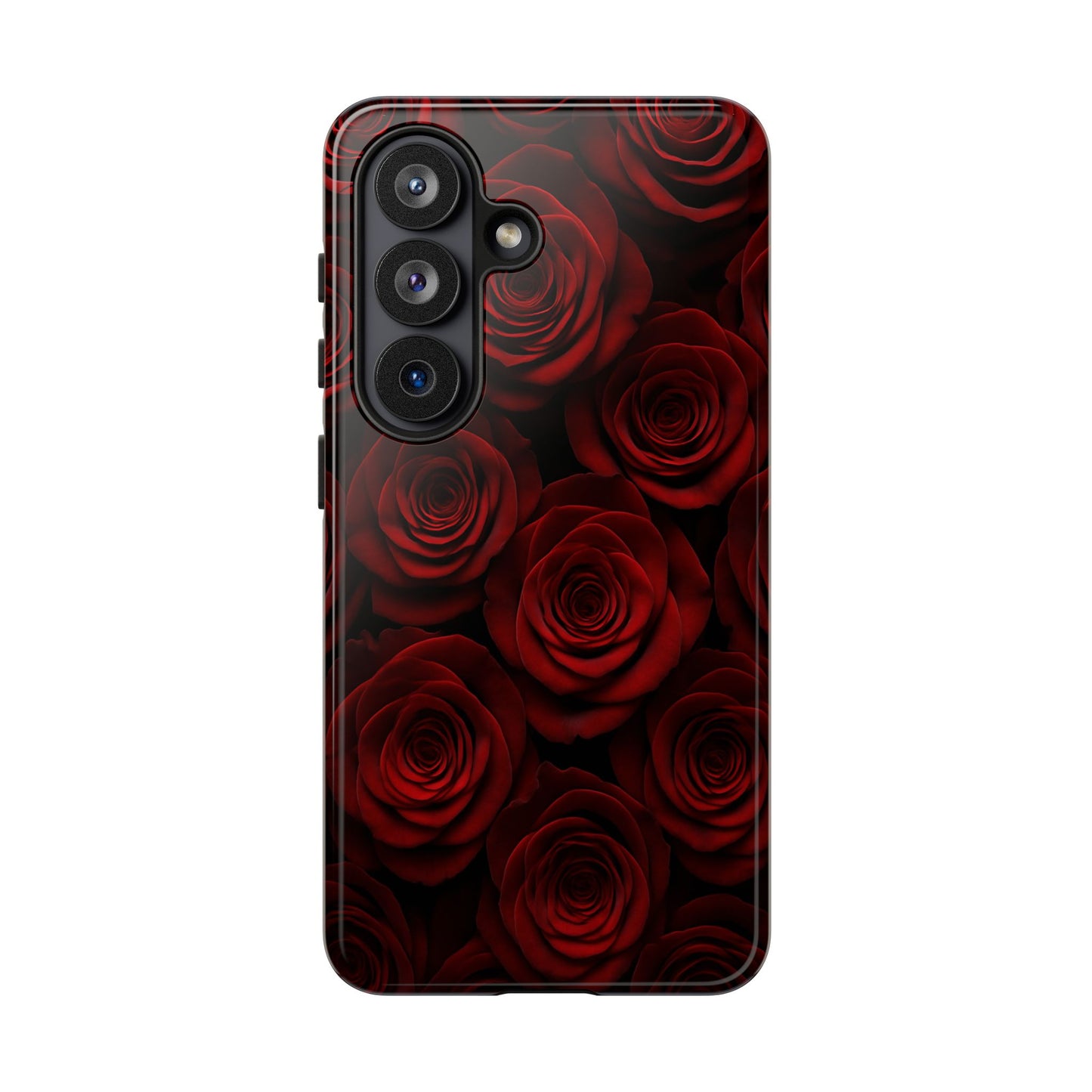 Dark Red Rose Phone Case – Gothic Floral Tough Case (iPhone, Samsung, Pixel)