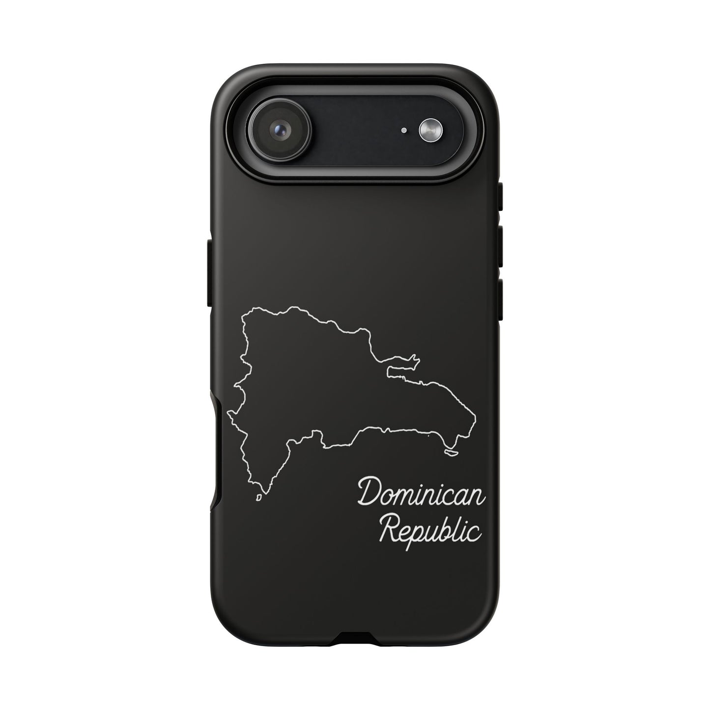 Dominican Republic Outline Phone Case – Minimal Country Map Tough Case (iPhone, Samsung, Pixel)