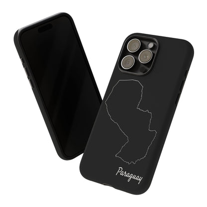 Paraguay Outline Phone Case – Minimal Country Map Tough Case (iPhone, Samsung, Pixel)