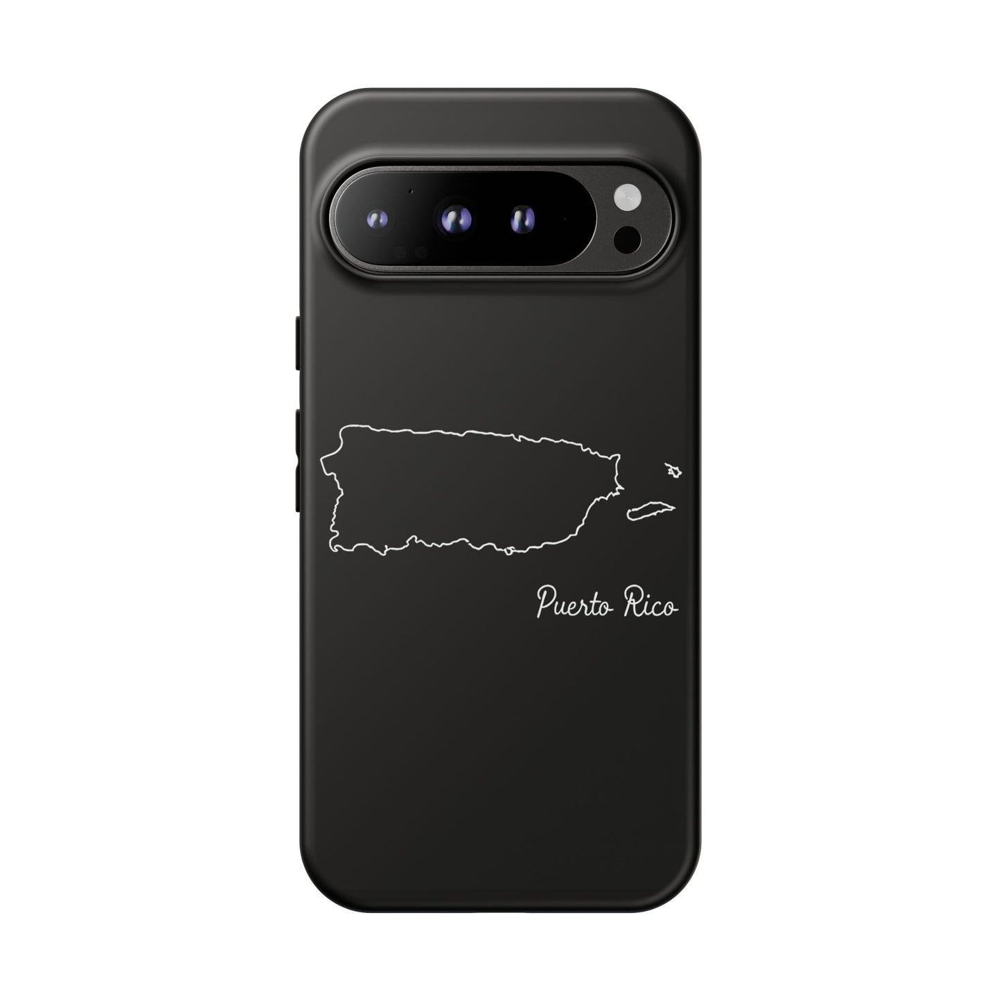 Puerto Rico Outline Phone Case – Minimal Country Map Tough Case (iPhone, Samsung, Pixel)