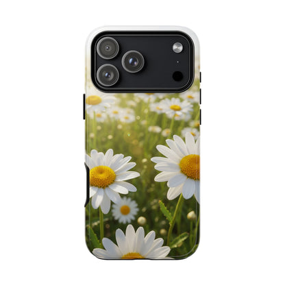 Daisy Phone Case – Floral Spring Field Tough Protective Case (iPhone, Samsung, Pixel)