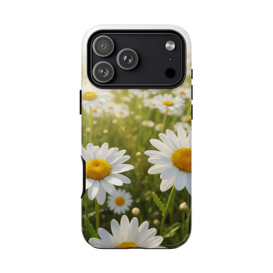 Daisy Phone Case – Floral Spring Field Tough Protective Case (iPhone, Samsung, Pixel)