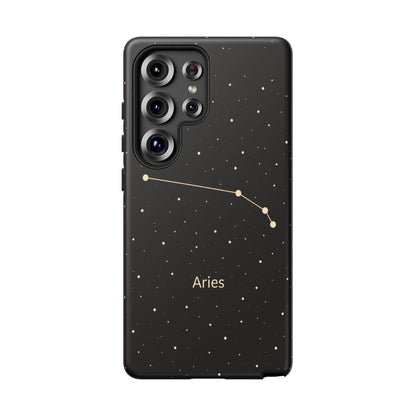 Aries Zodiac Constellation Phone Case – Luxe Gold Celestial Cover