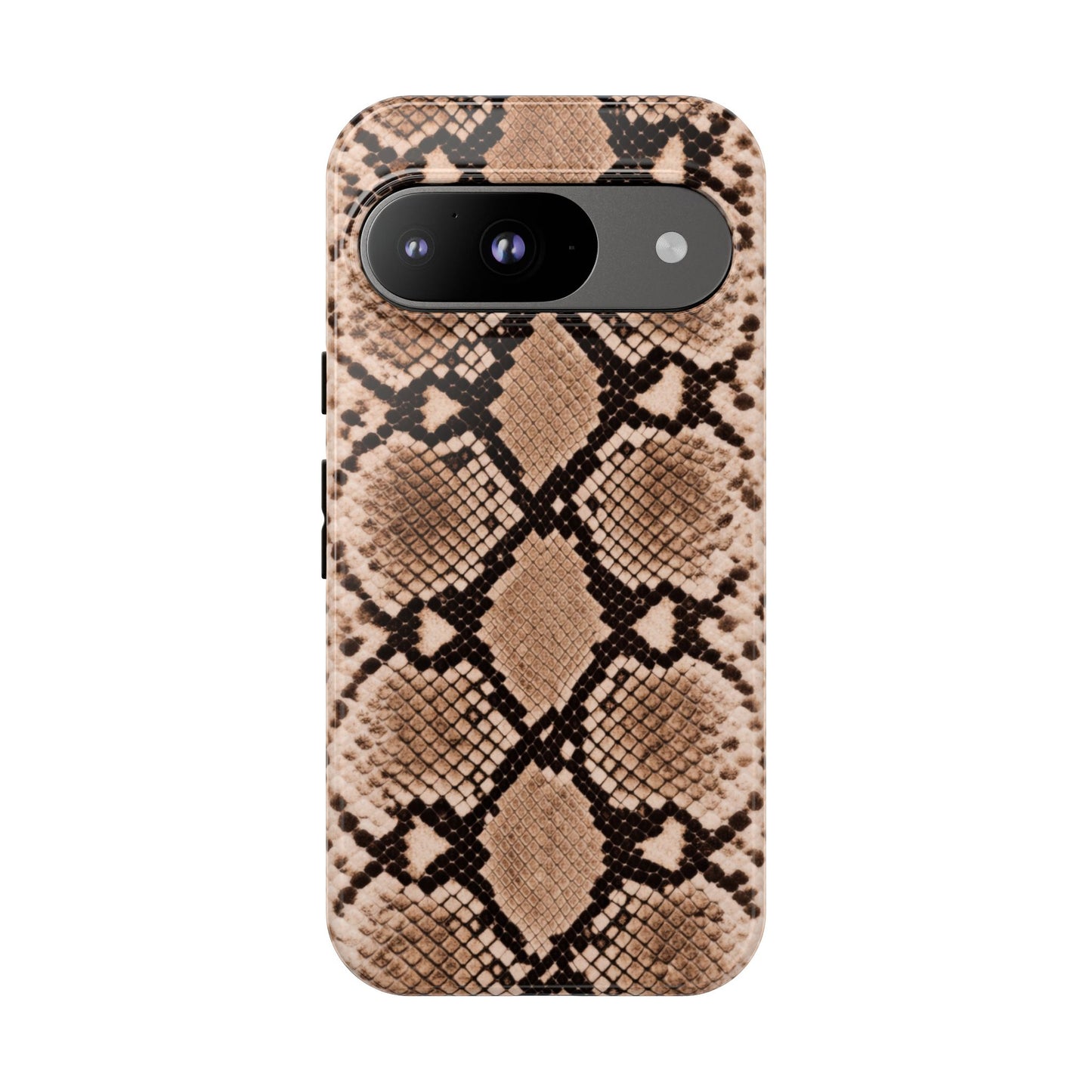 Snake Print Phone Case – Brown Python Pattern Slim Protective Cover for Iphone, Samsung Galaxy and Pixel