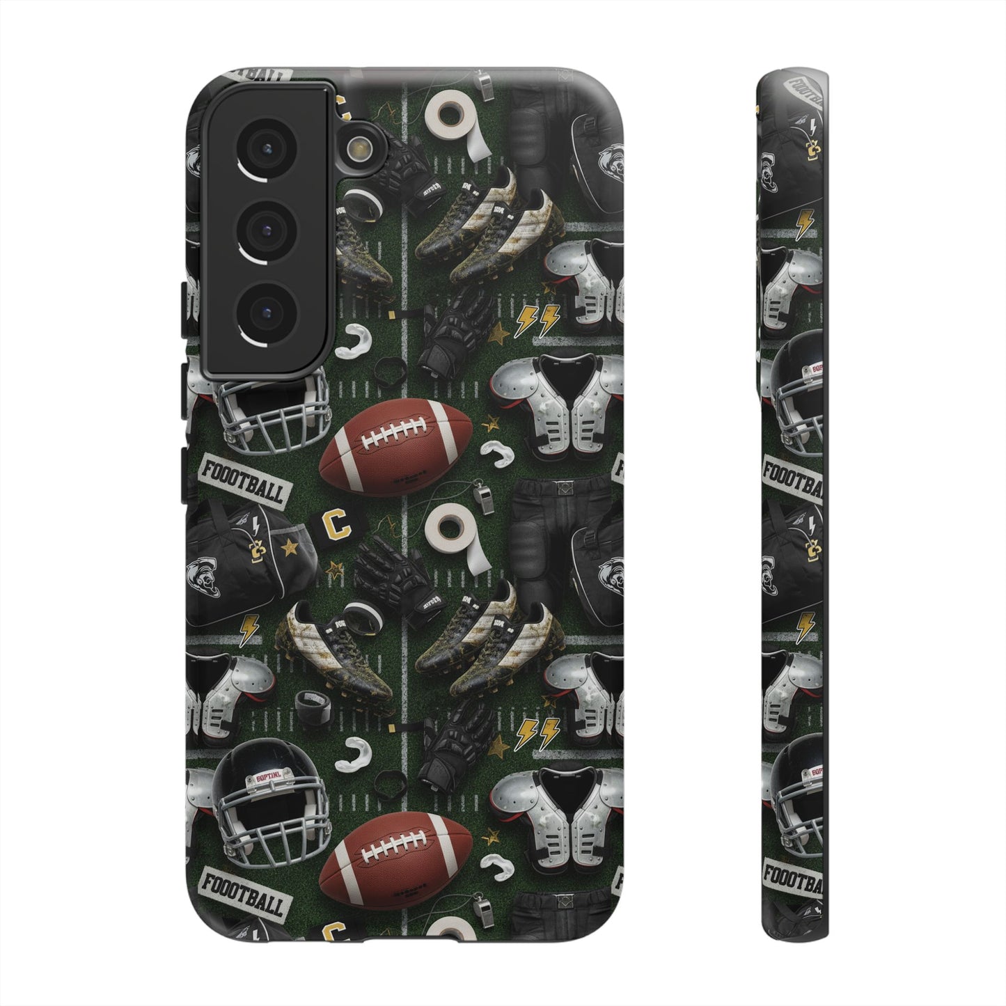 Football Pattern Phone Case – Sports Fan Tough Protective Game Day Case