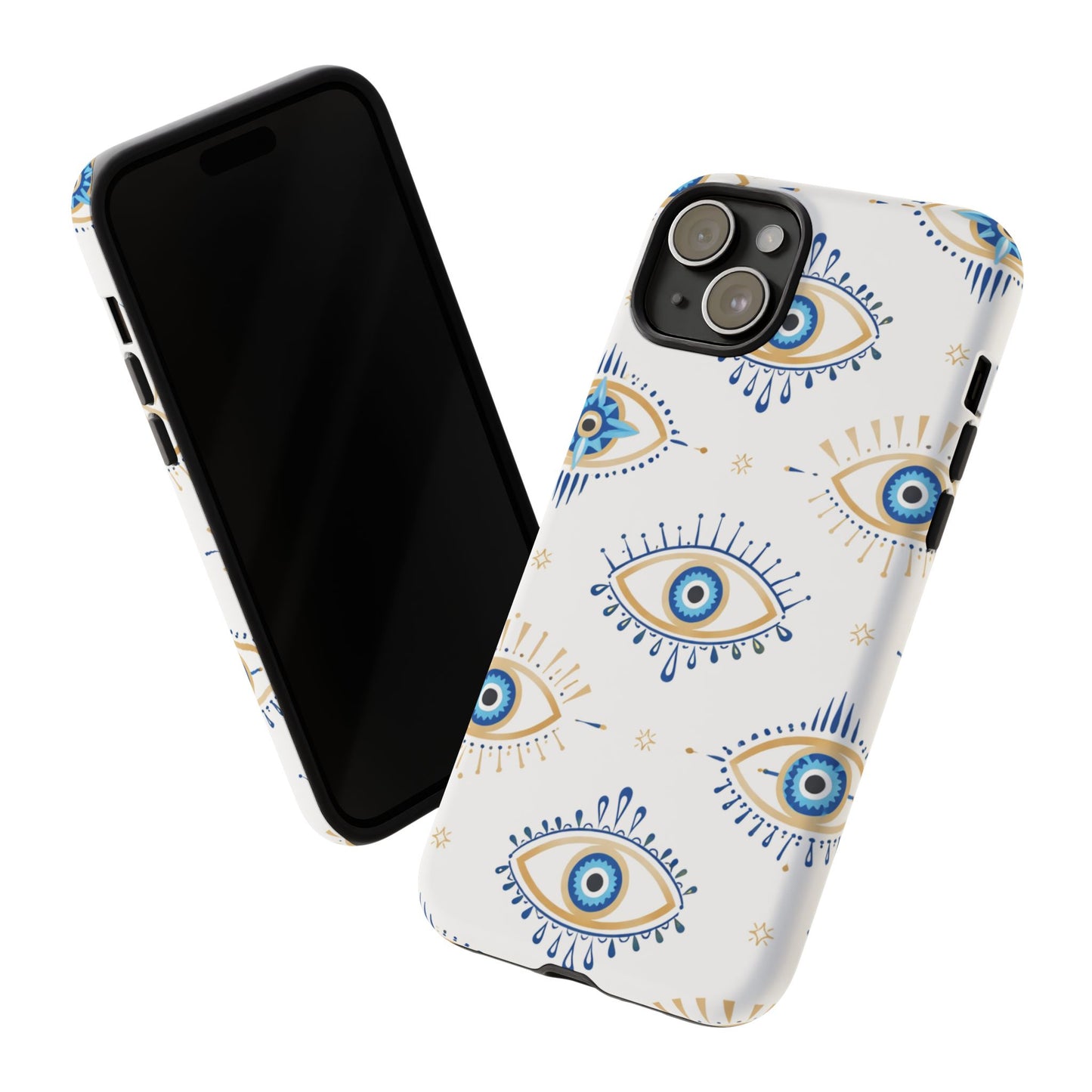 Blue Evil Eye Phone Case – Protective Slim Shockproof Cover for Iphone, Samsung Galaxy and Pixel