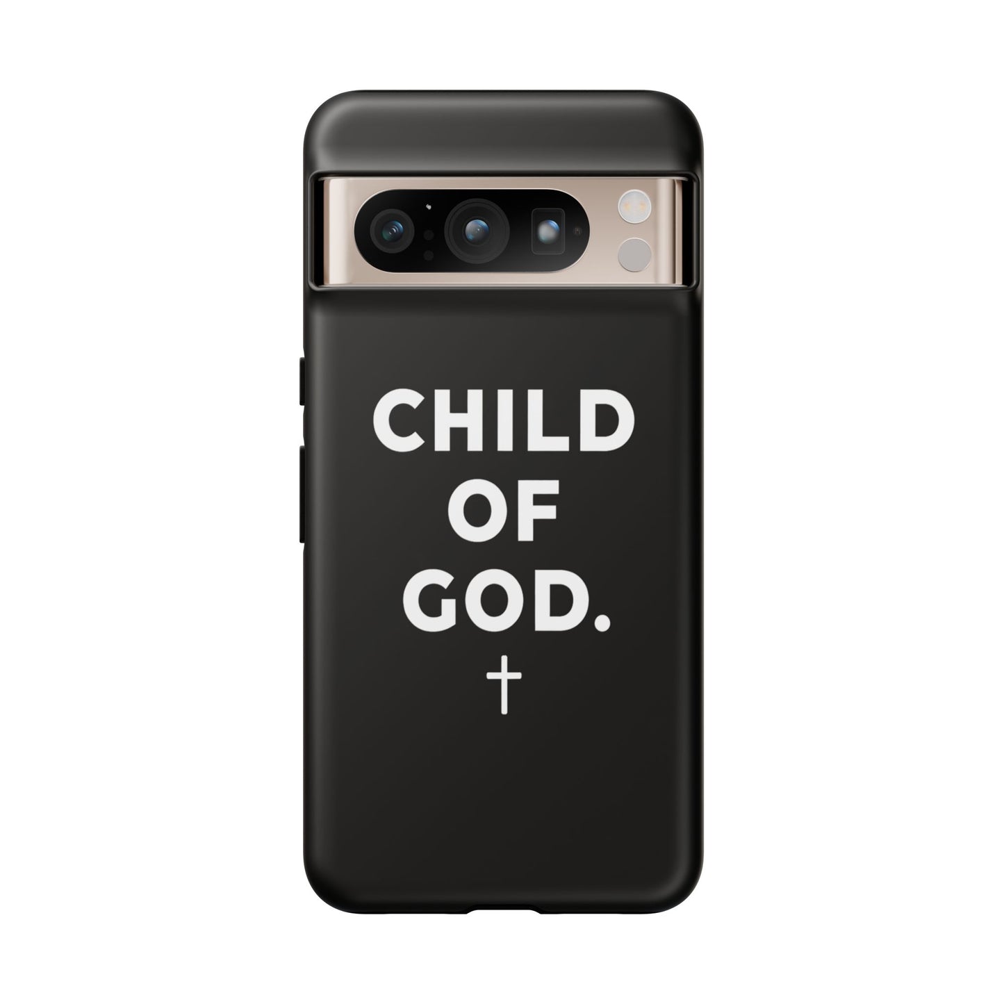 Child of God Phone Case Christian Black Aesthetic Cross Tough Cover