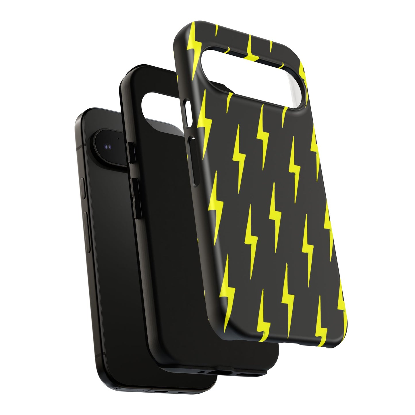 Yellow Lightning Bolt Tough Phone Case | Bold Electric Pattern Case for Iphone, Samsung Galaxy and Pixel