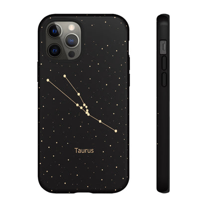 Taurus Zodiac Constellation Phone Case – Luxe Gold Celestial Cover