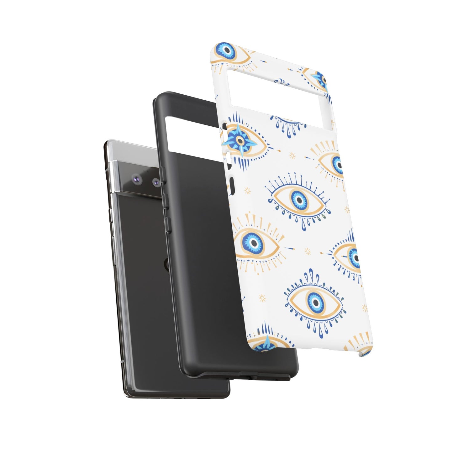 Blue Evil Eye Phone Case – Protective Slim Shockproof Cover for Iphone, Samsung Galaxy and Pixel