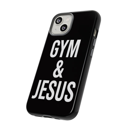 Gym & Jesus Phone Case Christian Faith Workout Gym Motivation Case
