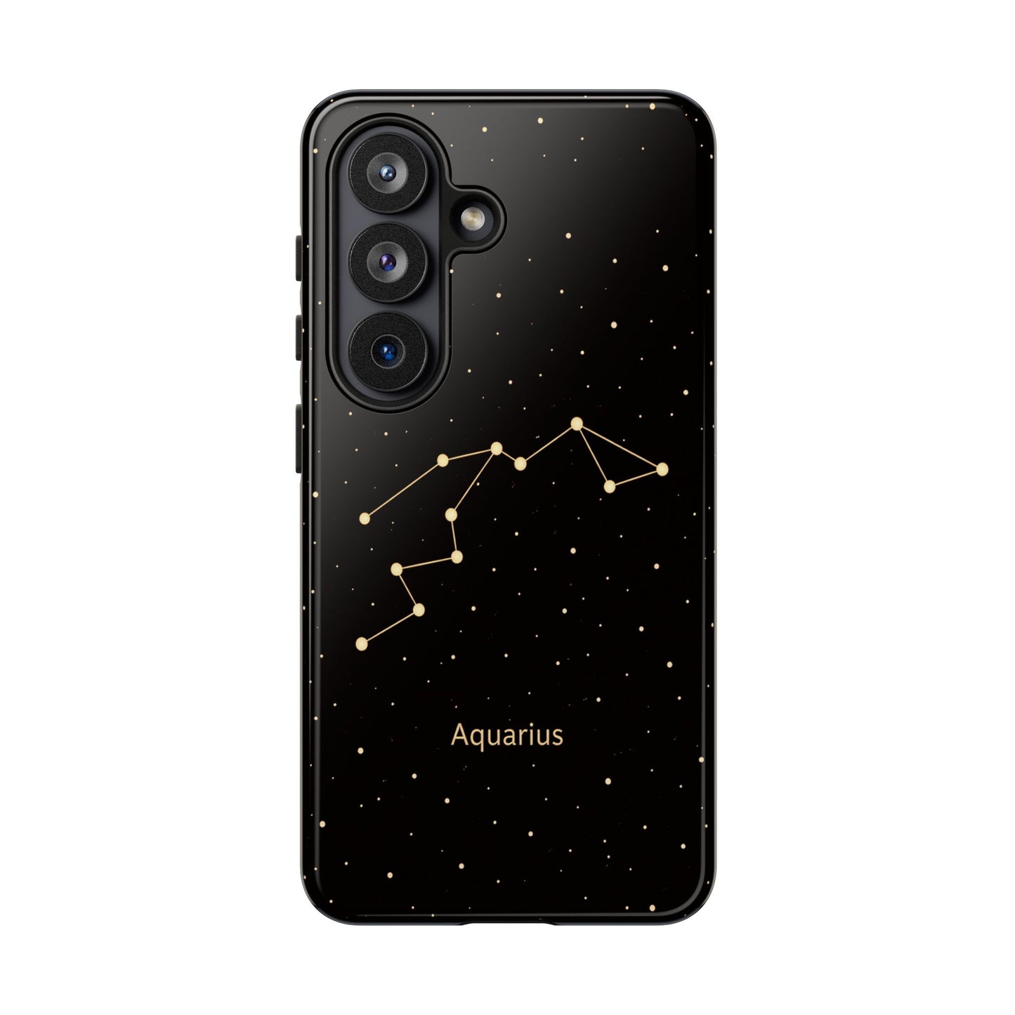 Aquarius Zodiac Constellation Phone Case – Luxe Gold Celestial Cover