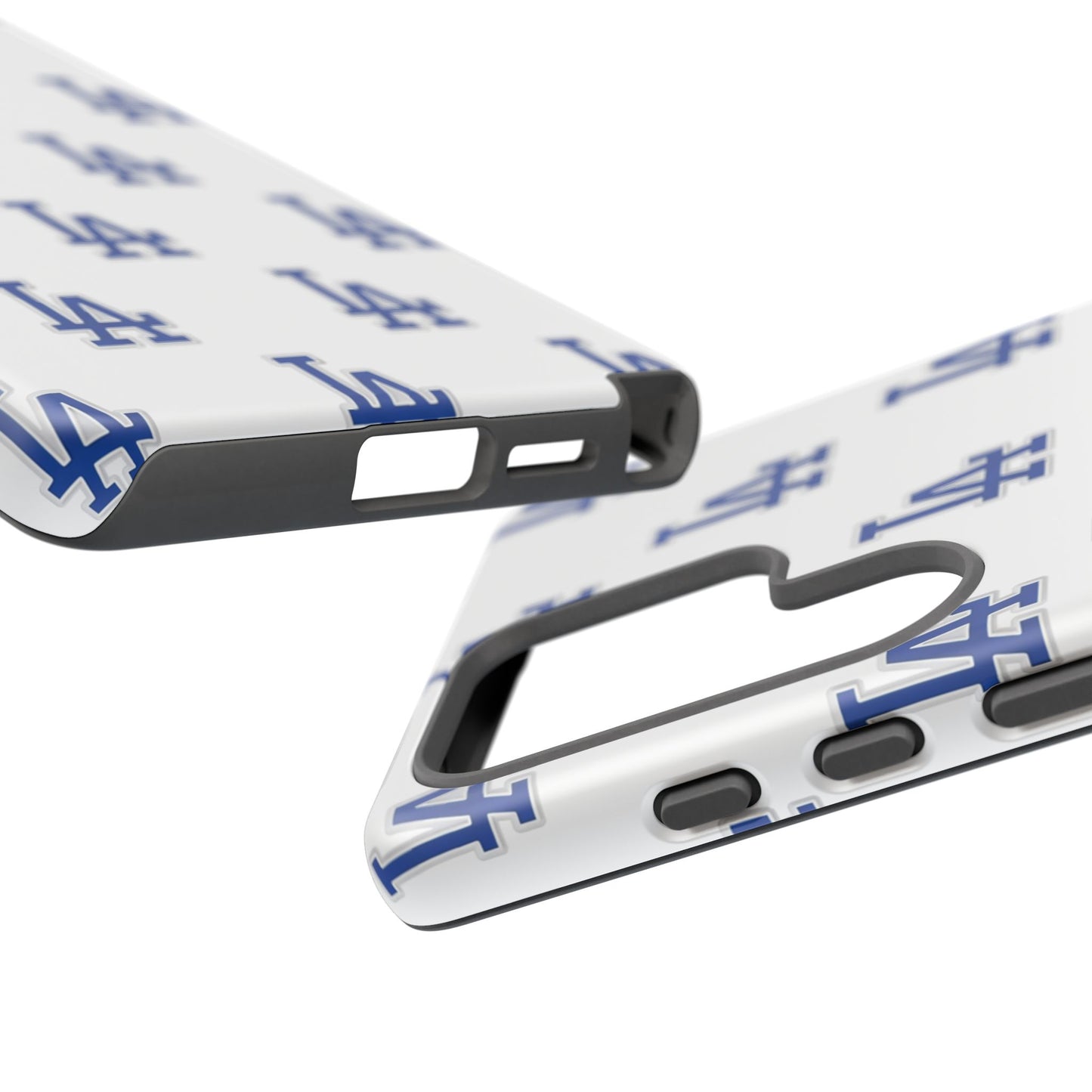 Blue LA Monogram Pattern Phone Case | Minimal Baseball Inspired Tough Cover