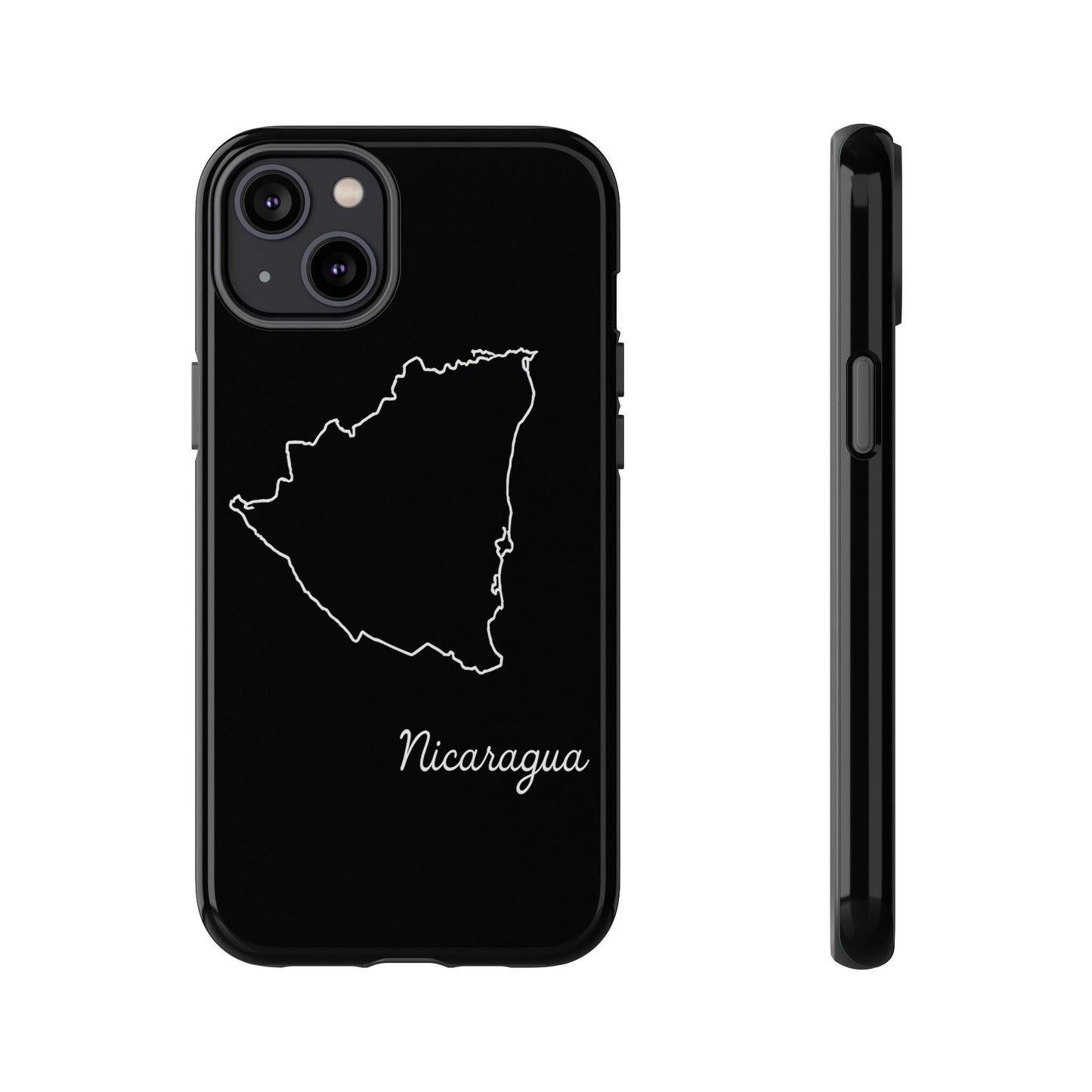 Nicaragua Outline Phone Case – Minimal Country Map Tough Case (iPhone, Samsung, Pixel)